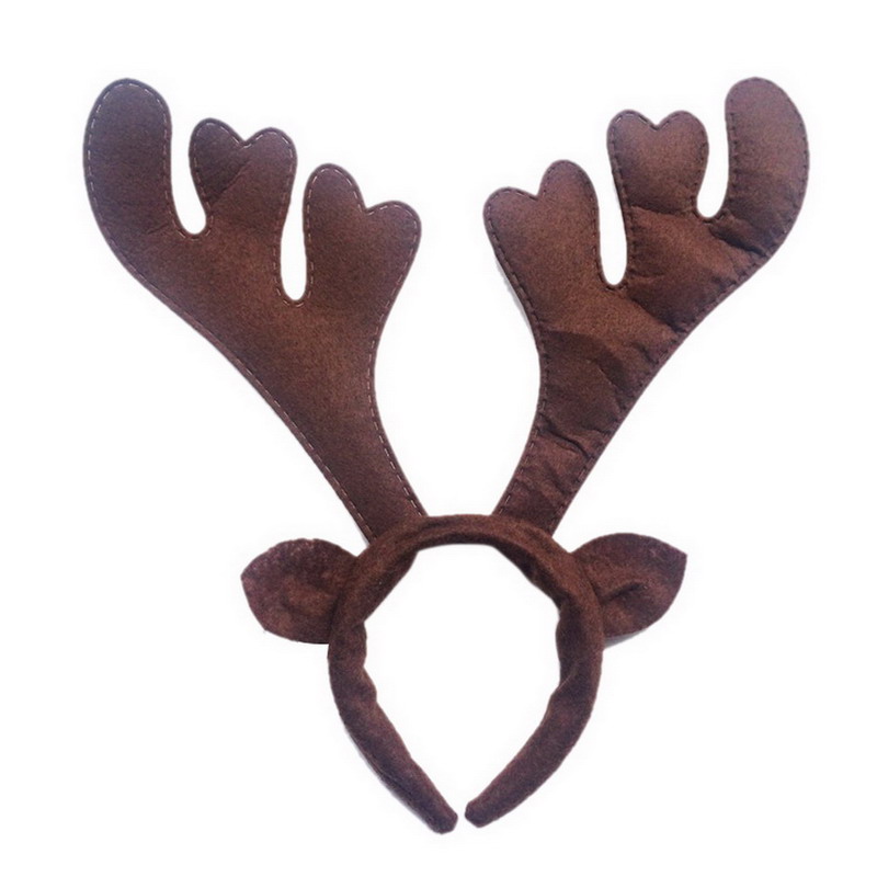 ũ 罿  Ӹ   ǰ Ƽ ׼ /Christmas Reindeer Antlers Headband Headwear Photo Props Party Accessories Brown